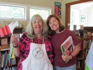 Chebeague Island Library with head librarian Deb Bowman. This small library has a big heart and is the center of island activity and community connection