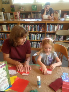 Folding chopstick cases; Chebeague Island Library, Maine