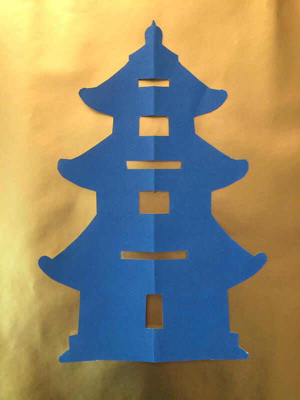 Link to the royal pagoda paper cut craft.